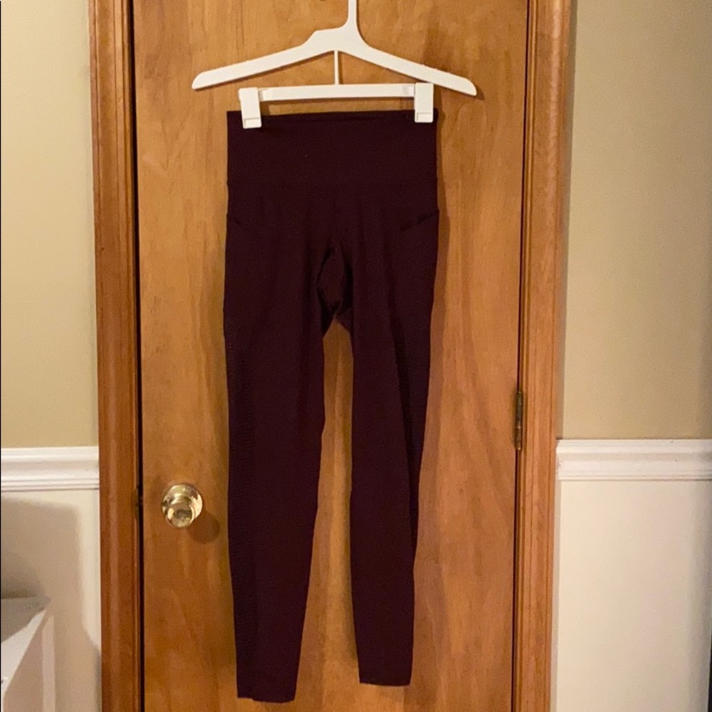 Maroon Leggings with pockets